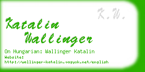 katalin wallinger business card